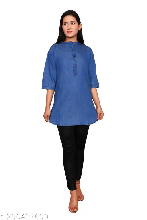 Woman Denim Short Kurti