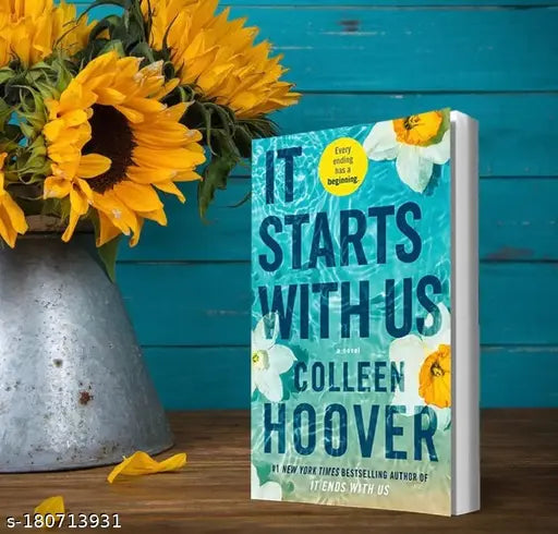 IT STARTS WITH US BY COLlEEN HOOVER.SECOND PART OF 'IT ENDS WITH US'.BEST SELLING BOOK IN ROMANCE AND FICTION NOVEL><