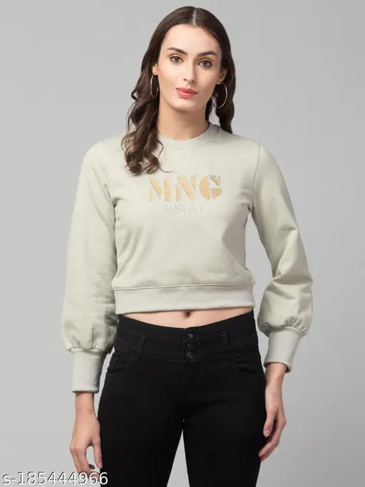 Women Embroidered Pullover Sweatshirt