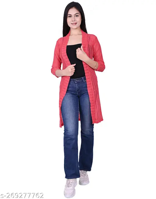 Woman Long Shrug
