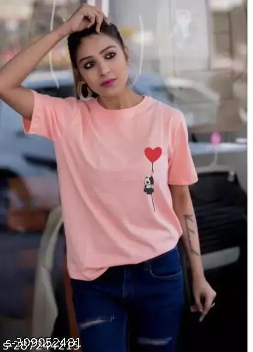 COTTON PRINTED T-SHIRT FOR WOMEN & GIRLS