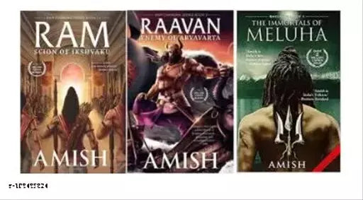 Set Of 3 Ram Raavan And Meluha Books (Paperback Amish)Ramayana