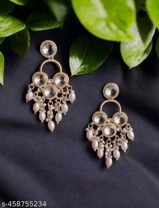 Kundan Hoop Earrings for Women - Jhumki Earring Hoop Earring