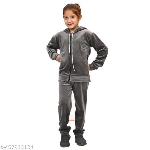 Girls Velvet Tracksuit