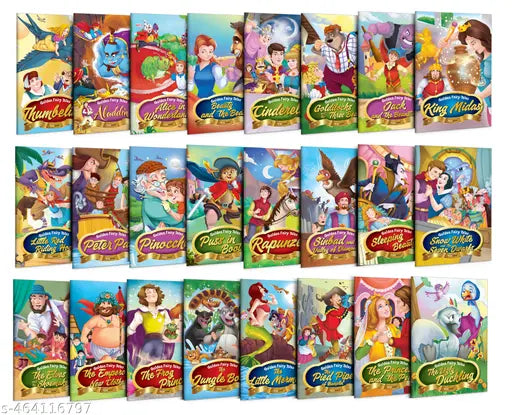 Set of 24 Classic Tales Favourite & Fairy Tales Story Books : Snow White and the Seven Dwarfs The Jungle Book Pinocchio and more - Fairy Tales For kids Children story books Timeless Kids Tales