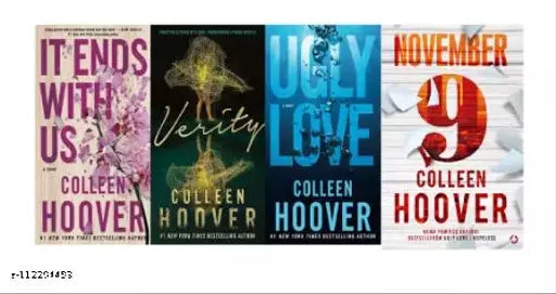 Verity + 9 November + Its End With Us + Ugly Love (Paperback) - Set of 4 Combo Books