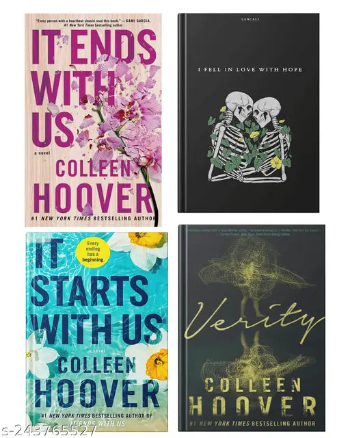 IT END WITH US BY COLLEEN HOOVER + IT STARTS WITH US BY COLLEEN HOOVER + I FELL IN LOVE WITH HOPE BY LANCALI + VERITY BY COLLEEN HOOVER