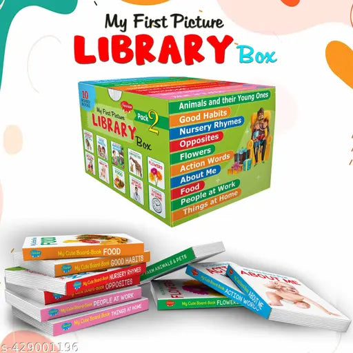 Picture Book Collections For Early Learning : Kids learning board book My First Library Early Learning Book for Children Kid's board book collection of 10 books (Board book Sawan)