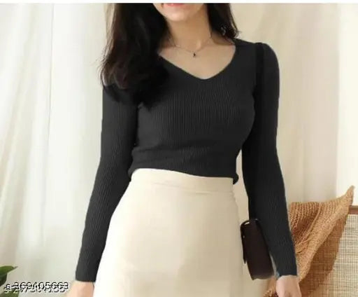 Trending V Neck Full Sleeve Top