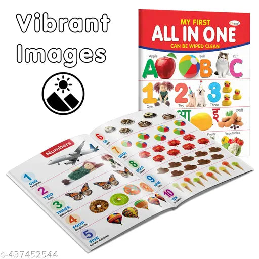 Ukg Class Picture Book With 13 Topics : English Alphabet Hindi Varnamala (Swar) Hindi Varnamala (Vyanjan) Numbers Fruits Vegetables Flowers Birds Domestic Animals Wild Animals Shapes Colours and Body Parts