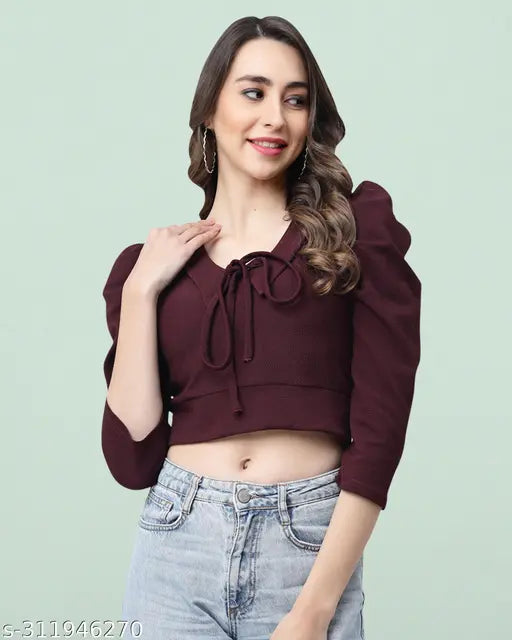 Women's Tops Stylish Short Tops For Girls Women's Basic