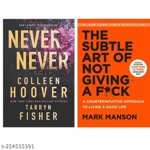NEVER NEVER BY COLLEEN HOOVER + THE SUBTLE ART OF NOT GIVING A FUCK BY MARK MANSON
