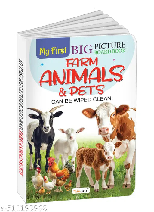My First Big Picture Board Book Farm Animals & Pets: Children’s early learning picture book Interactive board book for toddlers Picture board book for kids