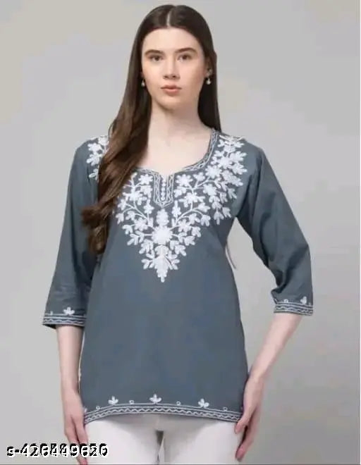 trendy grey kurti
