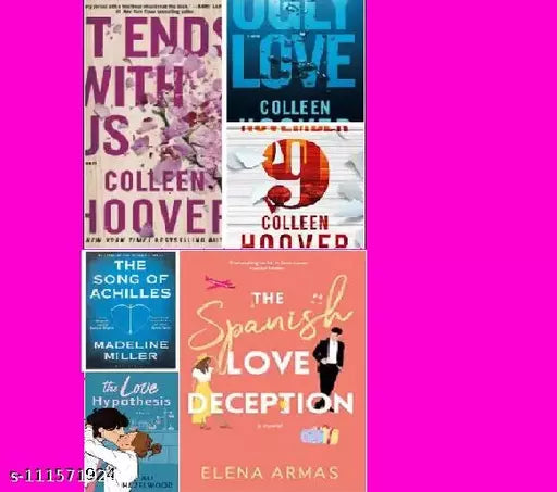 IT END WITH US + UGLY LOVE + 9 NOVEMBER + THE SONG OF ACHILLES + LOVE HYPOTHESIS + THE SPANISH LOVE (BEST 6 BOOKS DEAL IN PAPERBACK)