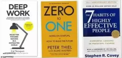 3 Books Combo Deep Work+zero To One+7 Habits Of Highly Effective People (Paperback Cal Newport Peter Stephen)