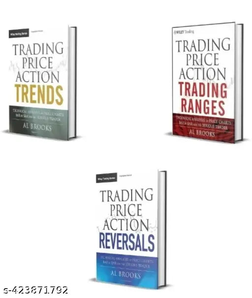 Set Of 3 Books Trading :- Trading Price Action Trands + Trading Price Action Trading Ranges + Trading Price Action Reversals (English Paperback Al Brooks)