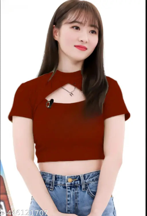 Nyra Cut Front Crop Top Latest Trending
