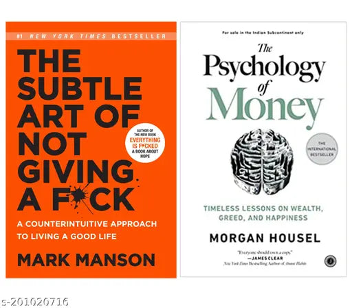 THE SUBTLE ART OF NOT GIVING BY MARK MANSON + THE PSYCHOLOGY OF MONEY BY MORGAN HOUSEL COMBO BOOKS