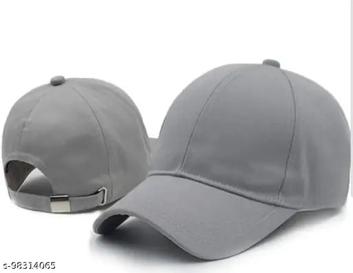 NEW GREY PLAIN CAP FOR BOYS AND GIRLS