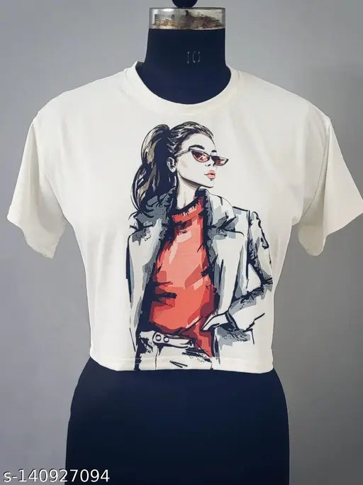 Women Girls Printed T-shirts