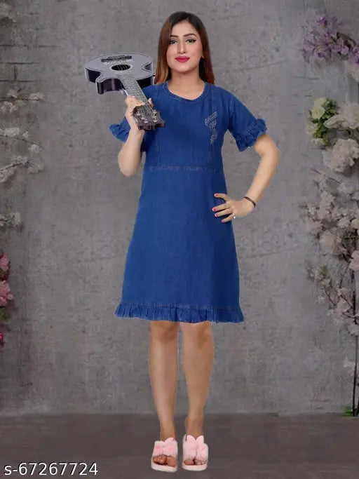Woman Denim Middi