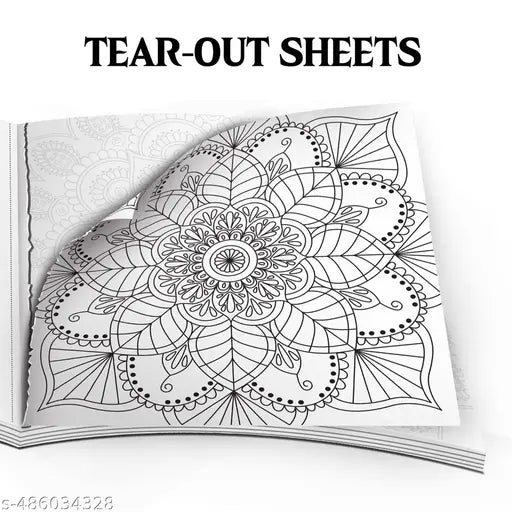 Mandala coloring workbook :- Art Therapy Mandala Adult Colouring Book 1 : Adult coloring book with tear-out sheets Mandala magic with tear-out sheets