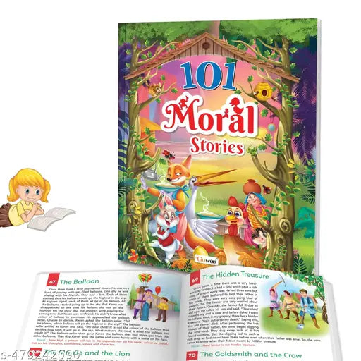 101 Moral Stories (Ages 3-12) (Paperback) : Educational fun learning picture storybook Learning books for preschoolers Bedtime stories for toddlers Adventures book for young readers
