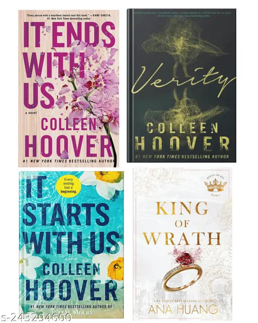 IT END WITH US BY COLLEEN HOOVER + IT STARTS WITH US BY COLLEEN HOOVER + VERITY BY COLLEEN HOOVER + KING OF WRATH BY ANA HUANG