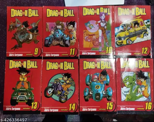 Combo Of Manga 8 Books :- Drag0n Ball Volume -9 10 11 12 13 14 15 16 (English Paperback Akira Toriyama)