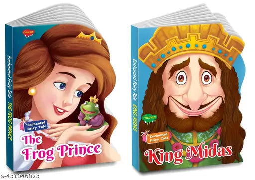 Die Cut Enchanted Fairy Tale The Frog Prince and King Midas books for kids : Learning books for kids Storybooks for kids Board books for kids - set of 2 Die Cut Enchanted Fairy Tale books for kids (Hardcover).
