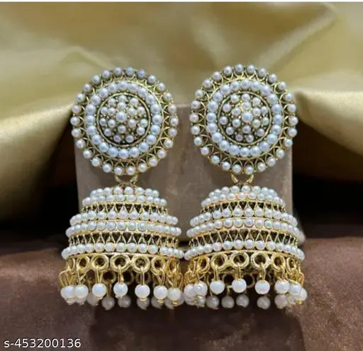 jhumka white jhumka latest deginer stylish earring's # fancy jhumka # latest jhumka # new arrive