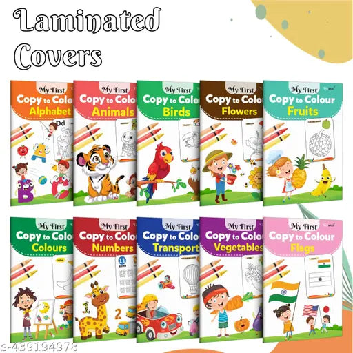 Giftset of Picture Library Pack For Kids : Early Learning Picture Coloring Book Essential Coloring Book Combo Of 10 Coloring Books