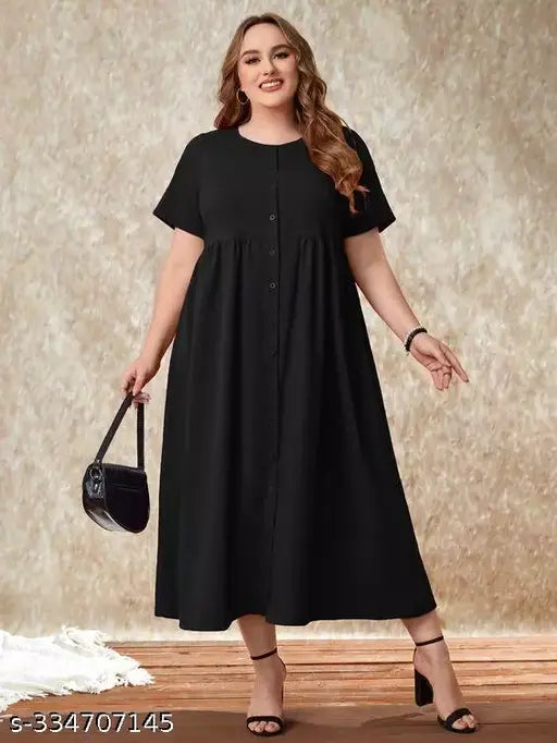 New Design Mid Length Kurta Dress Short Sleeves For Women