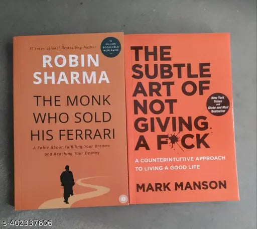 Best Combo Of 2 Book :- The Monk Who Sold + The Subtle Art Of Not Giving A Fuck (English Paperback Robin Sharma Mark Manson)
