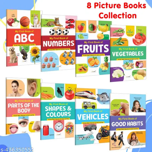 Lkg Class Picture Book : Books For Children All In One essential Book Gift For Kids My First Picture Book Collection For Early Learning With 8 Topics gift for birthday