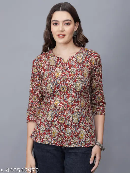 etraana Women Printed Flared Kurta