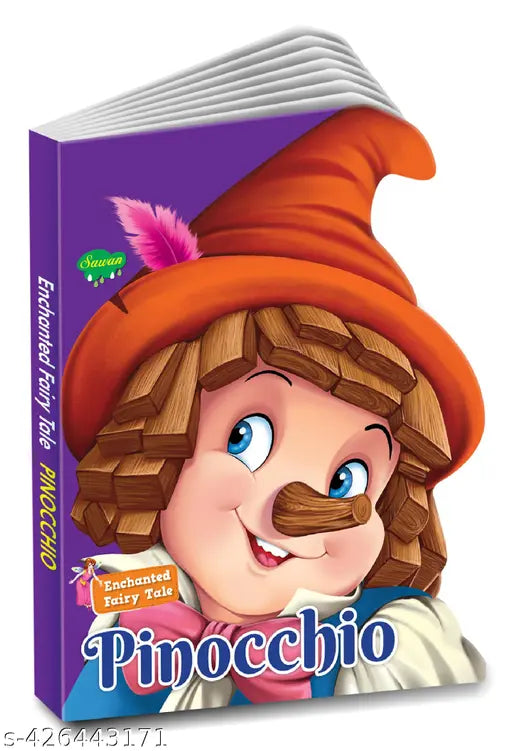 Die-cut Enchanted Fairy Tale Pinocchio storybook Book for kids : Fairy tale book for kids Die cut learning book Story board book for kids Kids learning book.