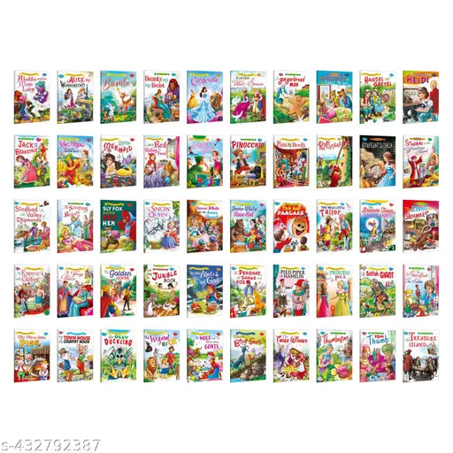 World Famous Fairy Tales Complete Combo : Fairy tales for kids Kid's story books Storybook collection - Set of 50 Story Books For Kids