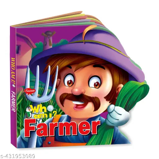Farmer die cut board book for kids : Kids learning board book board book for kids Learning book for kids.