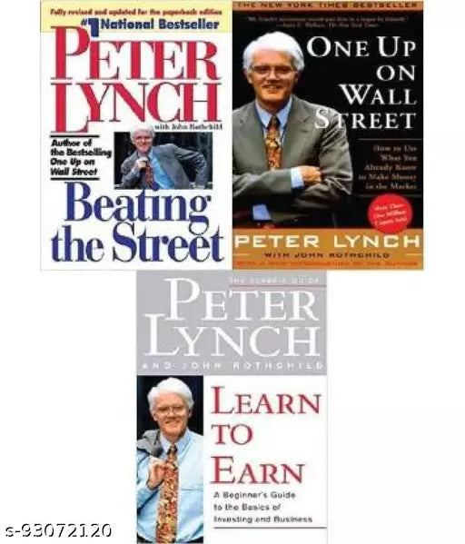 Combo Of Peter Lynch Books: Beating The Street One Up On Wall Street And Learn To Earn (English Paperback Peter Lynch)