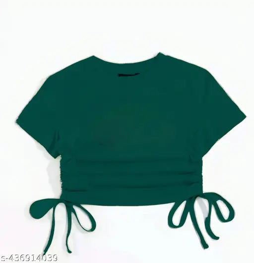 Side Dori Short Sleeve Fashionable Top For Woman