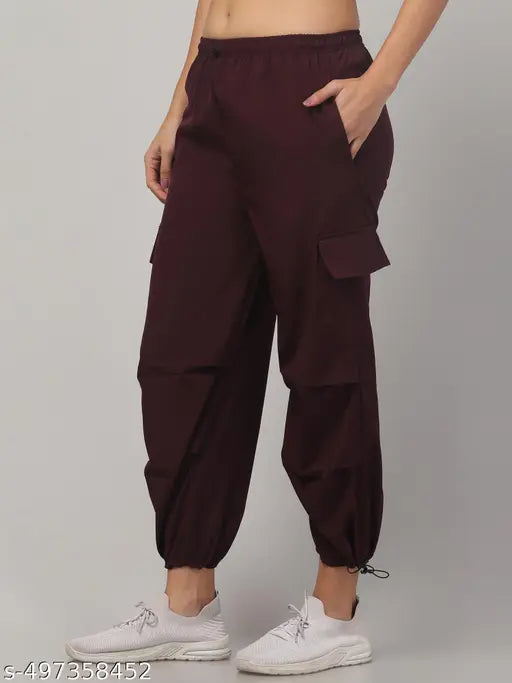 Women solid stylos cargo pants