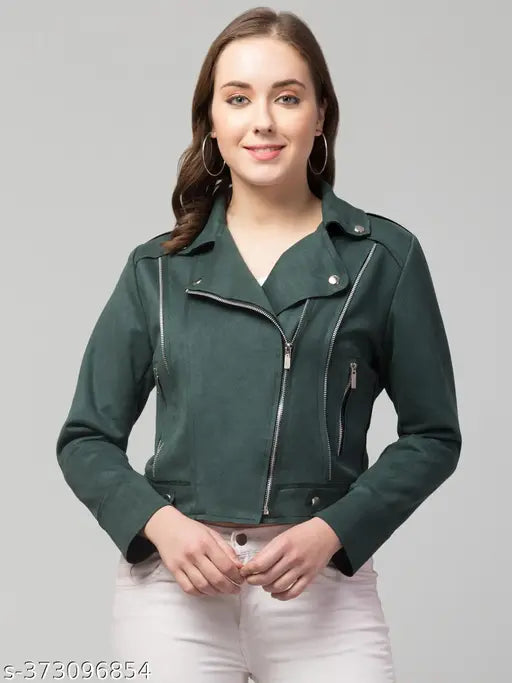 Avyola Women Classic Winter Suede Zipper Jacket Avyola Women Classic Winter Suede Zipper Jacket