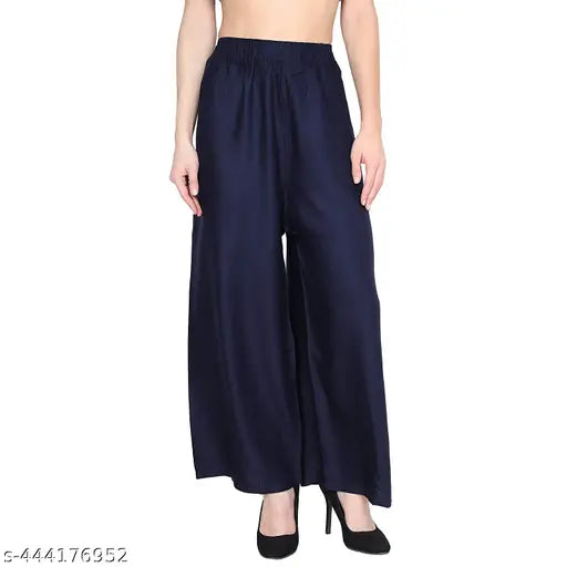HF plain navy blue palazzo