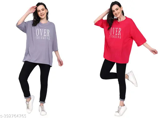 Woman Oversized Loose Cotton T-shirt