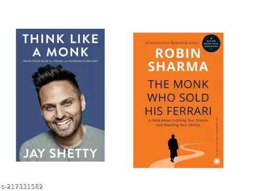 Think Like a Monk 1st edition+ The Monk Who Sold His Ferrari (SET OF 2 BOOKS)
