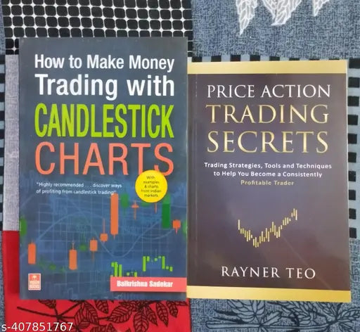 Combo Of 2 Book :- Trading With Candlestick Charts + Price Action Trading Secrets (English Paperback Balkrishna Sadekar Rayner Teo)