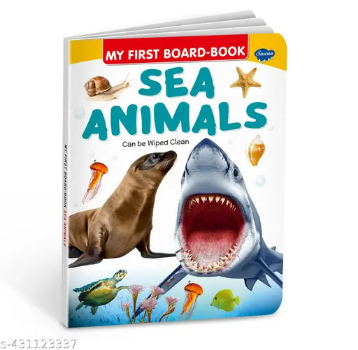 Sea Animals board book for kids : Learning board book Board book for kids Educational learning books (Hardcover).