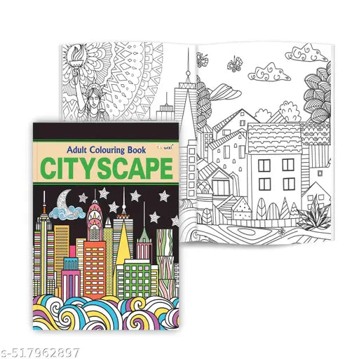 Cityscape - Adult Colouring Book : Calm and creative colouring book Art book for relaxation and focus Coloring pages for stress relief